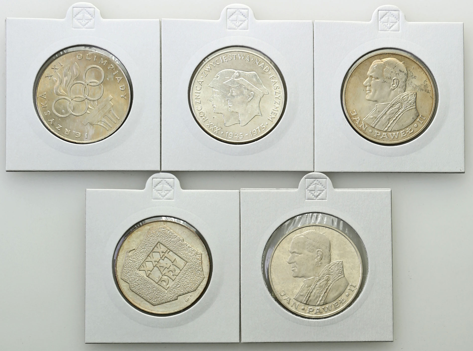PRL. 200-1000 złotych 1974-1983, zestaw 5 monet